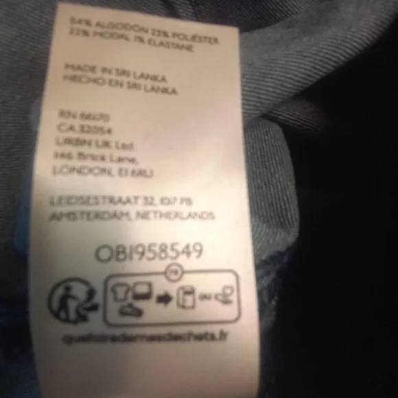 We The Free Float On High Rise Dark Wash Boho 70s Flare Back Cinch Waist Tie 32 - Picture 10 of 13